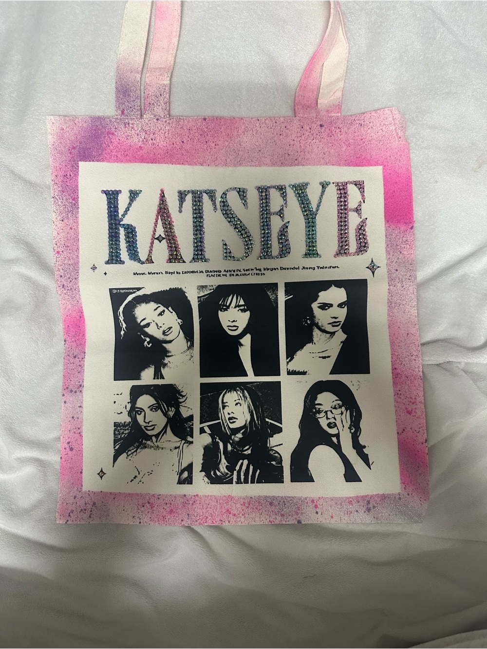 KATSEYE PINK & Purple Tote Bag